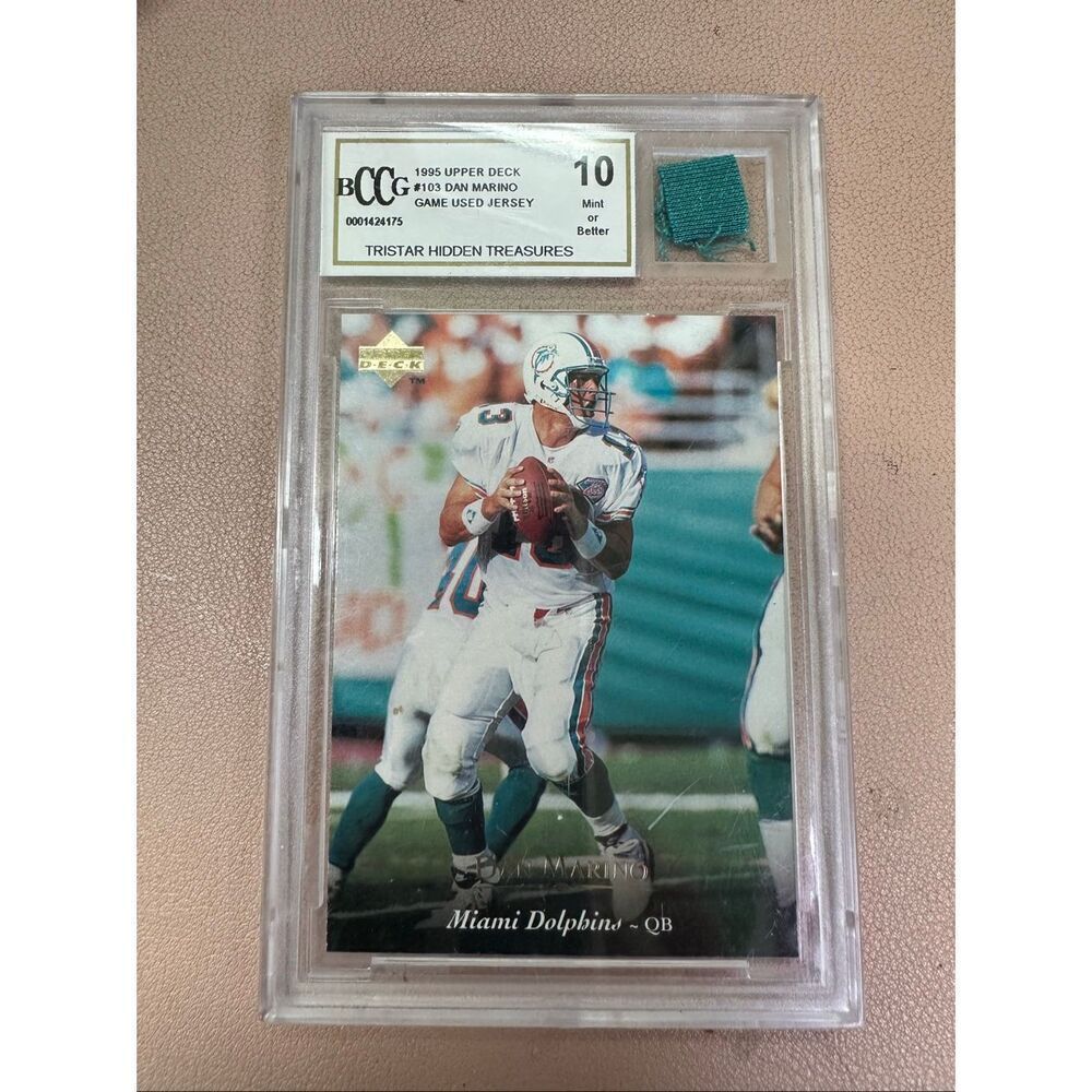 Dan Marino game used Jersey card. 1995 Upper Deck